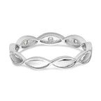 14K White Gold Diamond Band