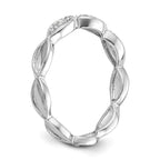 14K White Gold Diamond Band