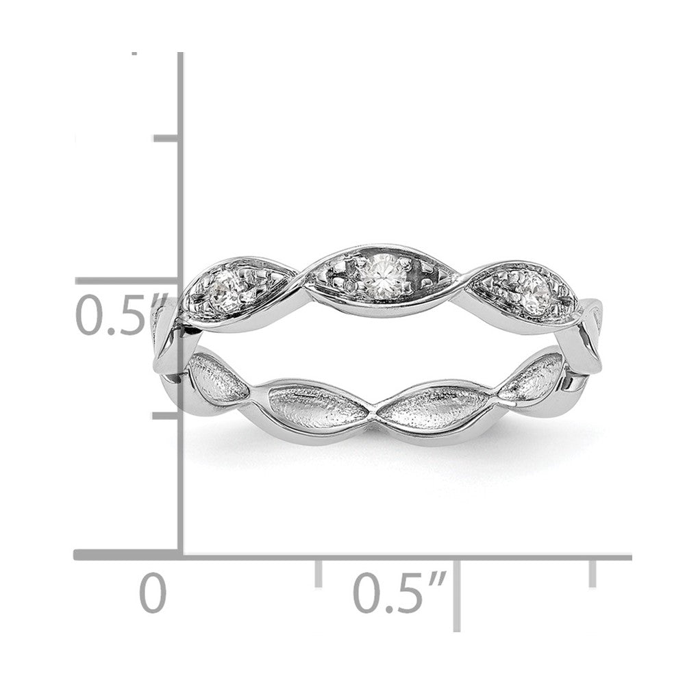 14K White Gold Diamond Band