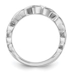 14K White Gold Diamond Band