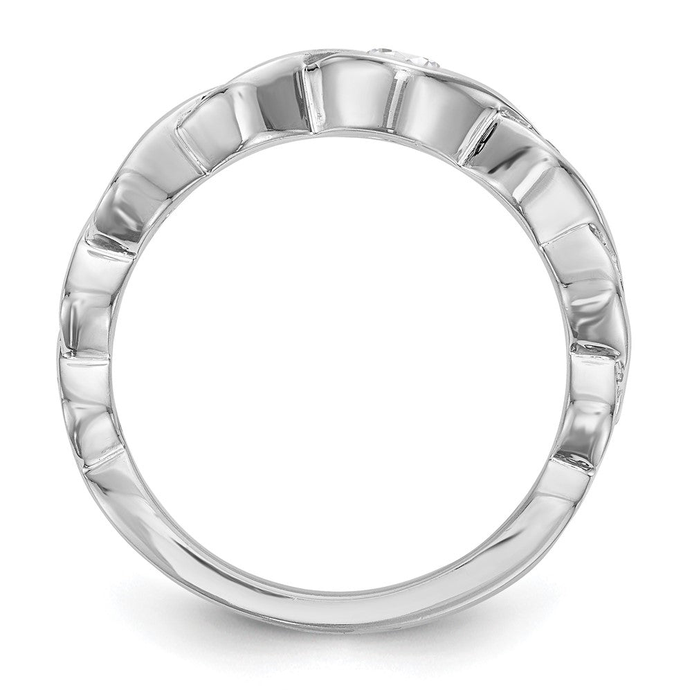 14K White Gold Diamond Band