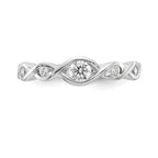 14K White Gold Diamond Band