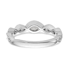 14K White Gold Diamond Band