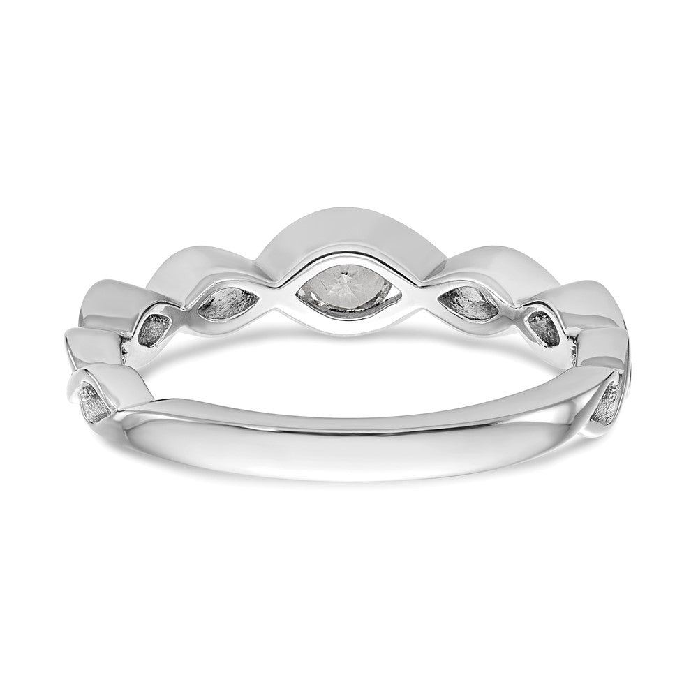 14K White Gold Diamond Band