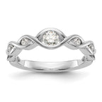 14K White Gold Diamond Band