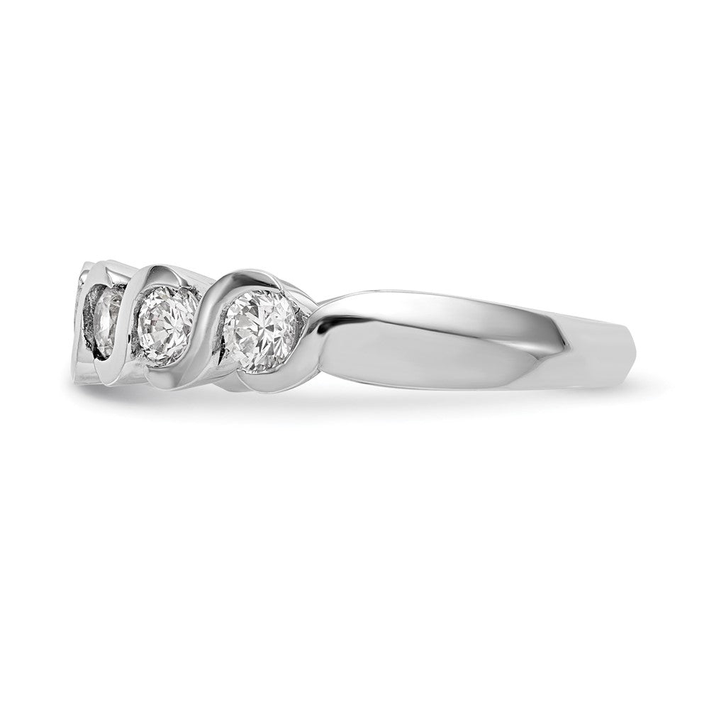 14K White Gold Diamond Band