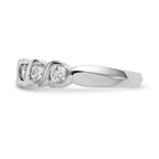14K White Gold Diamond Band