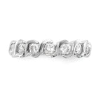 14K White Gold Diamond Band