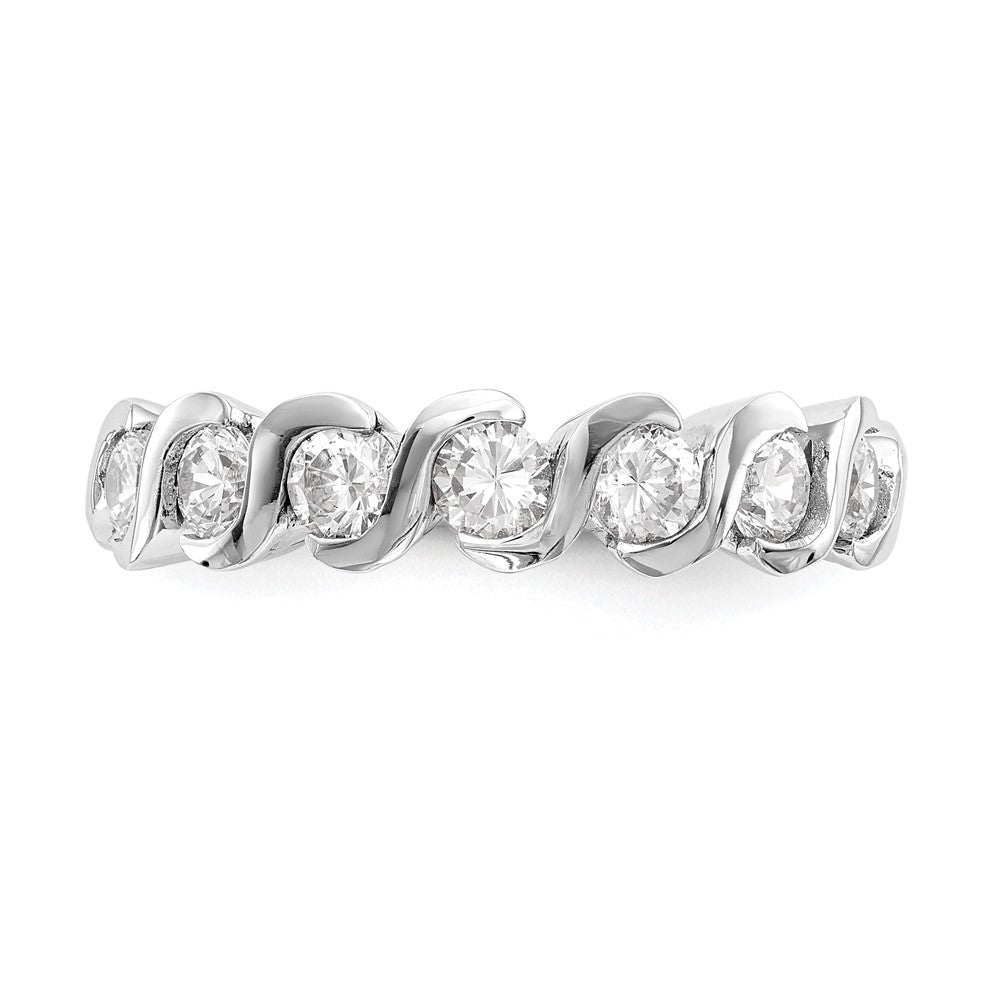 14K White Gold Diamond Band