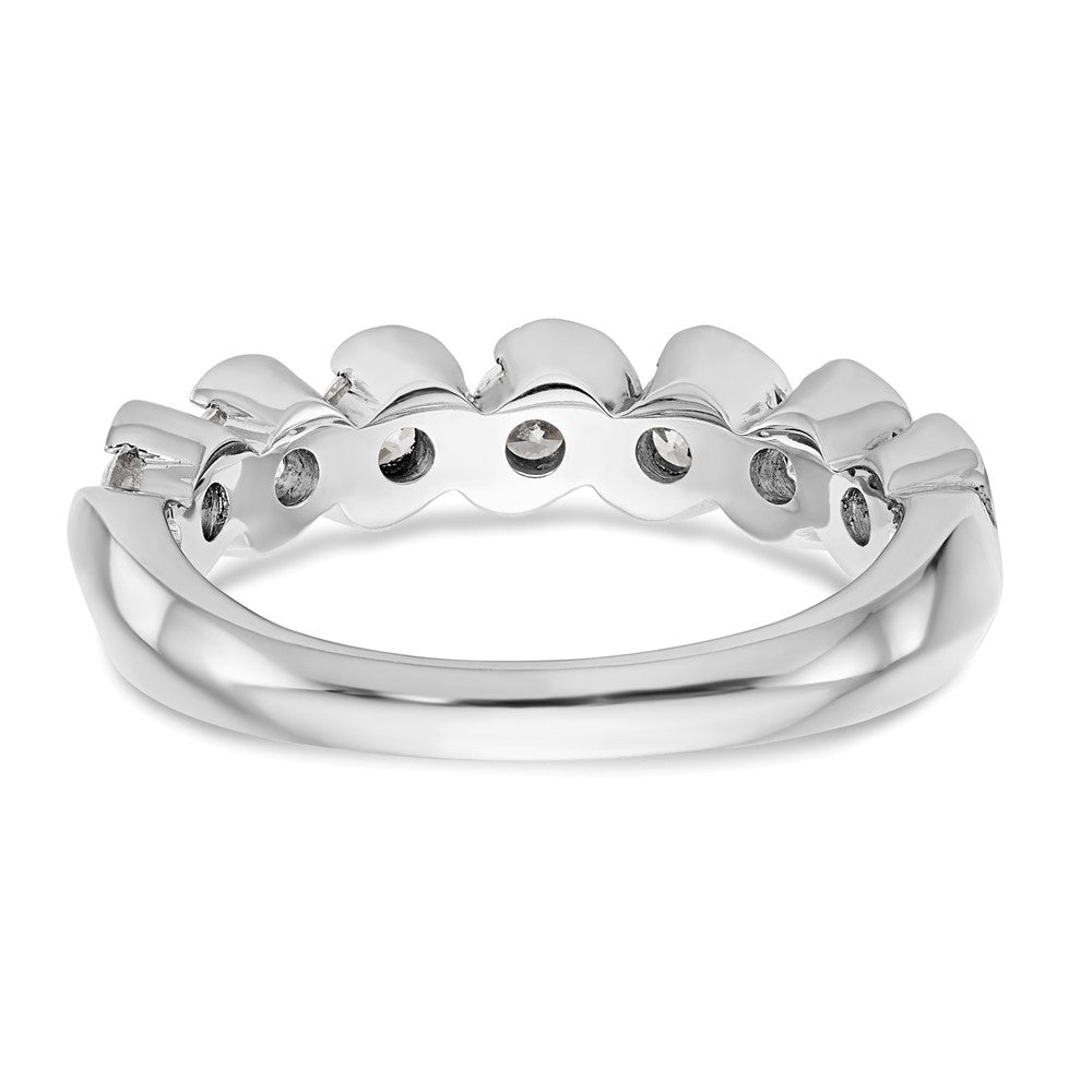 14K White Gold Diamond Band
