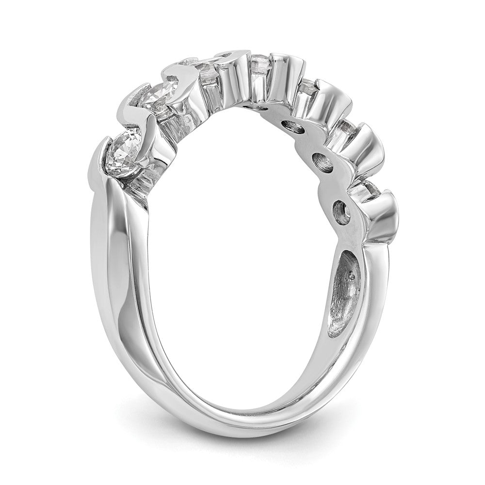 14K White Gold Diamond Band