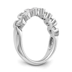 14K White Gold Diamond Band