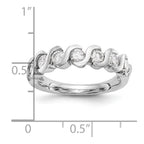 14K White Gold Diamond Band