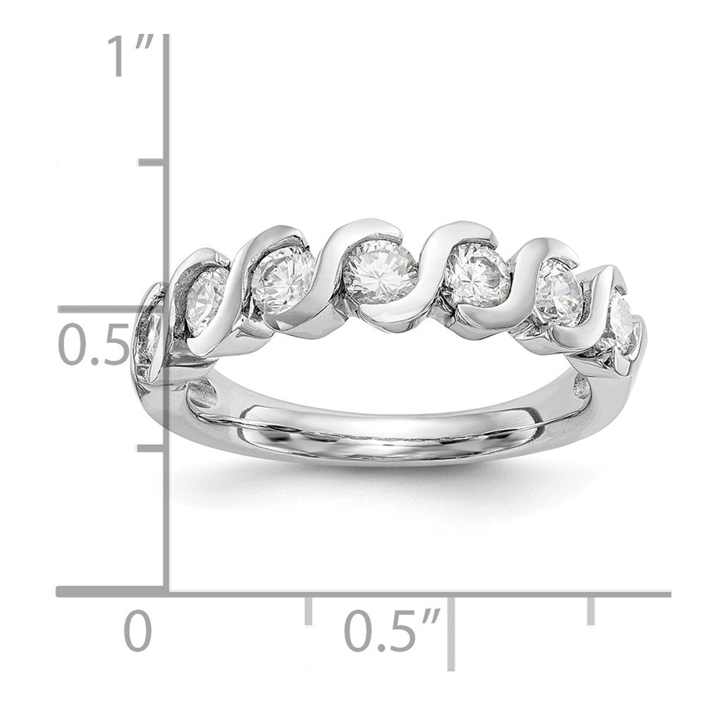14K White Gold Diamond Band