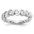 14K White Gold Diamond Band