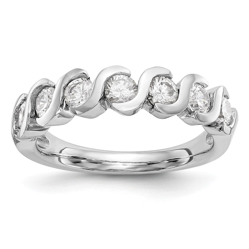 14K White Gold Diamond Band