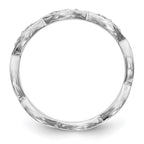 14K White Gold Twist 1/5 carat Diamond Complete Wedding Band