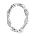 14K White Gold Twist 1/5 carat Diamond Complete Wedding Band