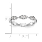 14K White Gold Twist 1/5 carat Diamond Complete Wedding Band