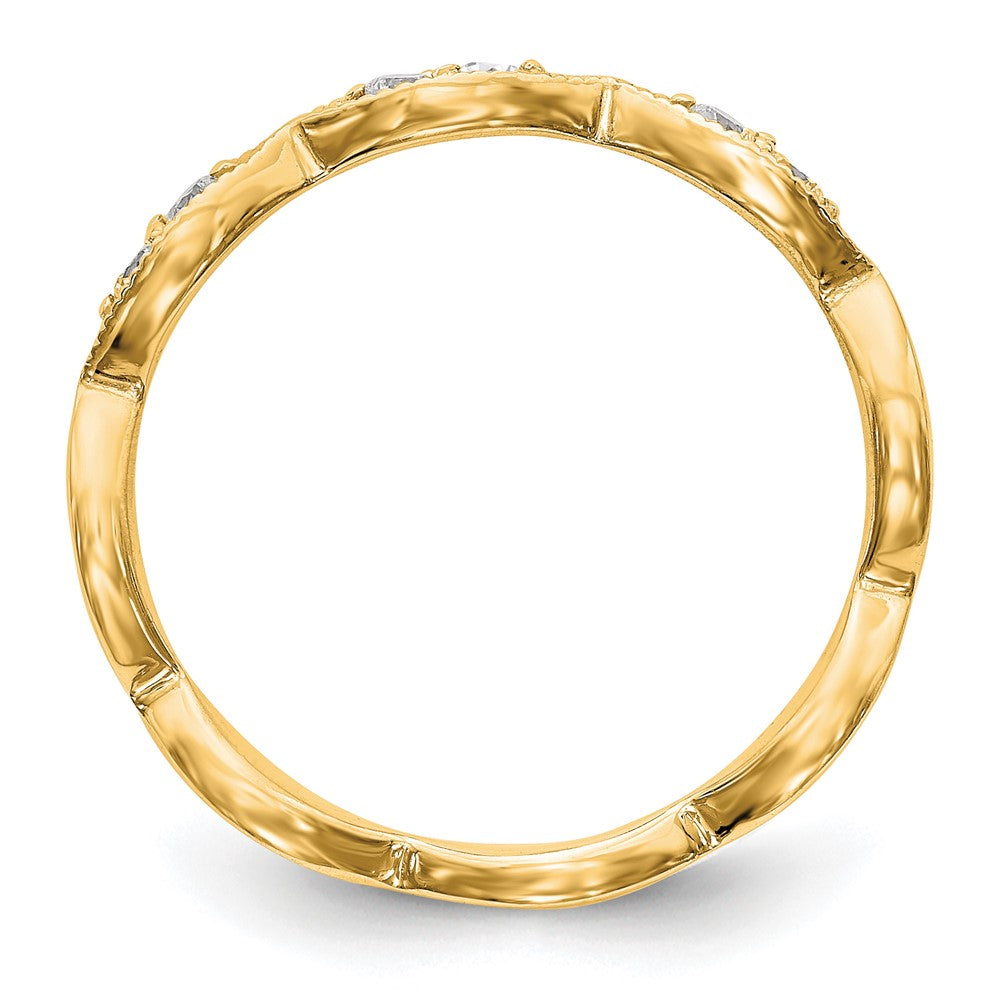 14K Yellow Gold Diamond Band
