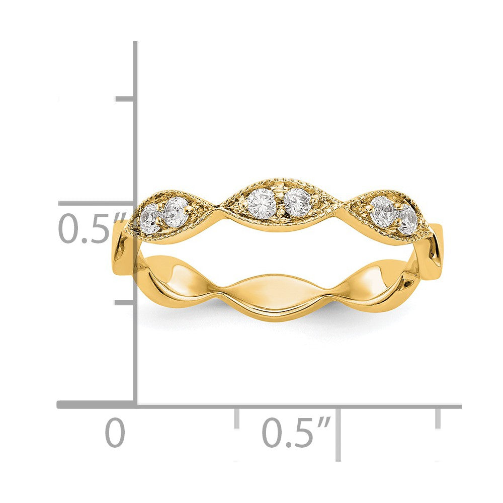 14K Yellow Gold Diamond Band