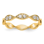 14K Yellow Gold Diamond Band