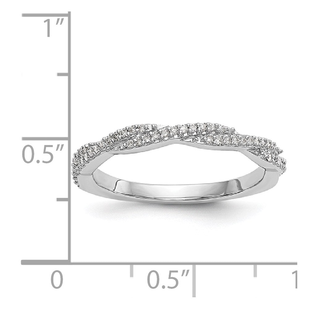 14K White Gold Diamond Band