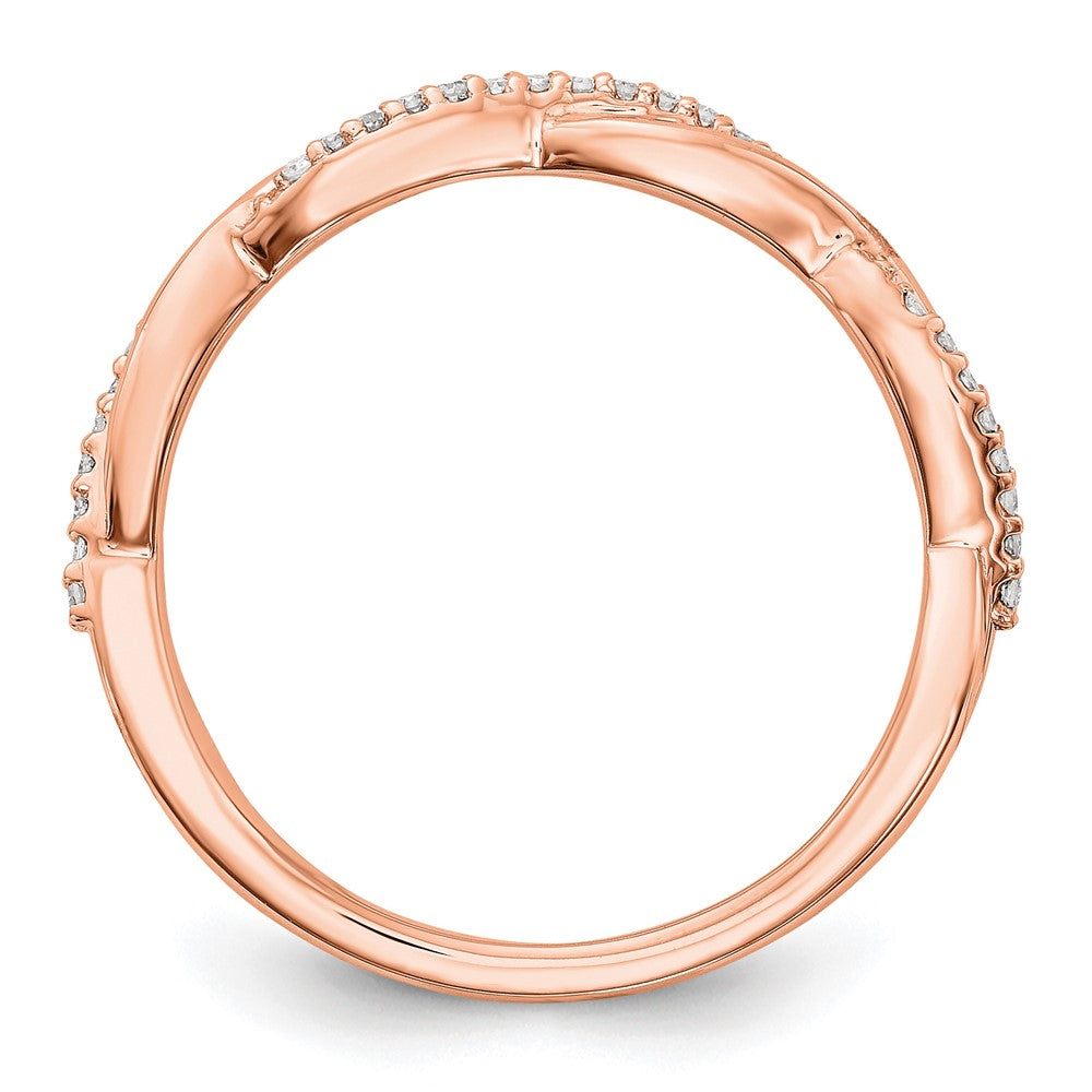 14K Rose Gold Diamond Band