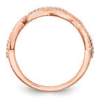 14K Rose Gold Diamond Band