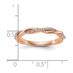 14K Rose Gold Diamond Band
