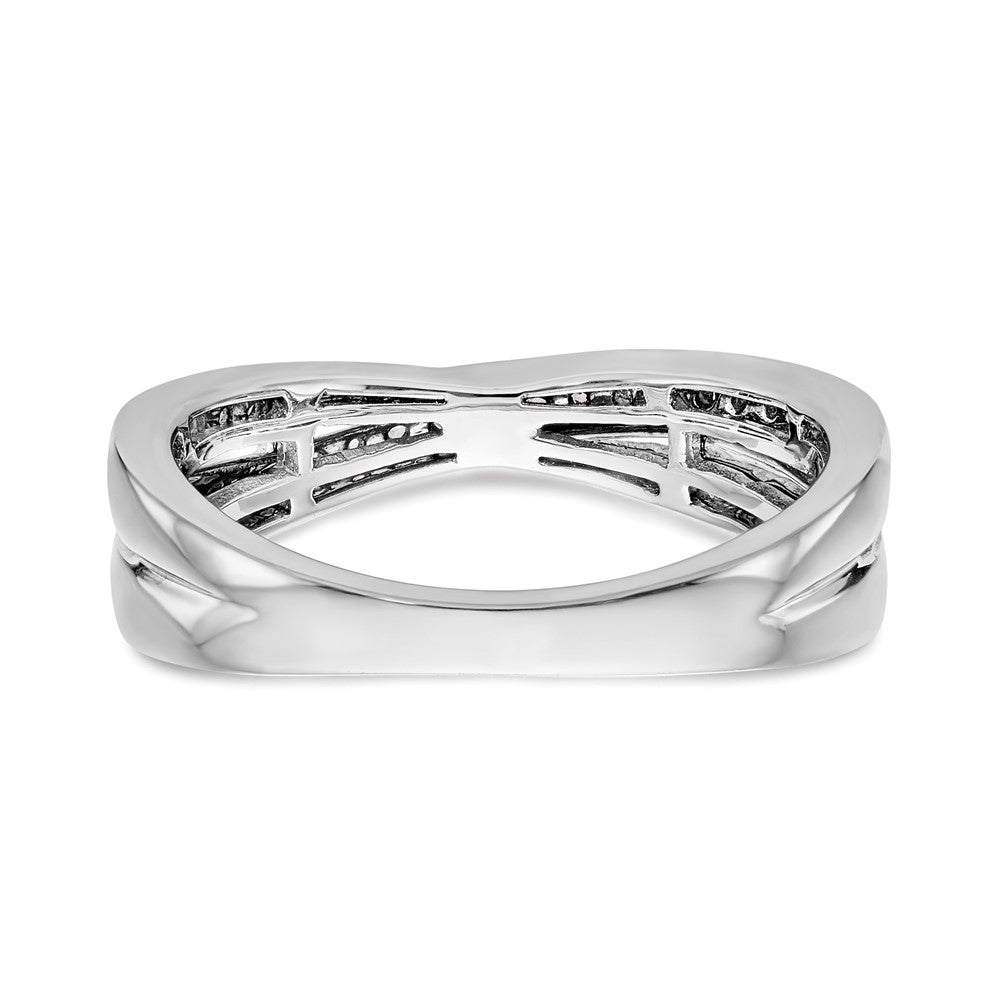 14K White Gold Diamond Band