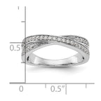 14K White Gold Diamond Band