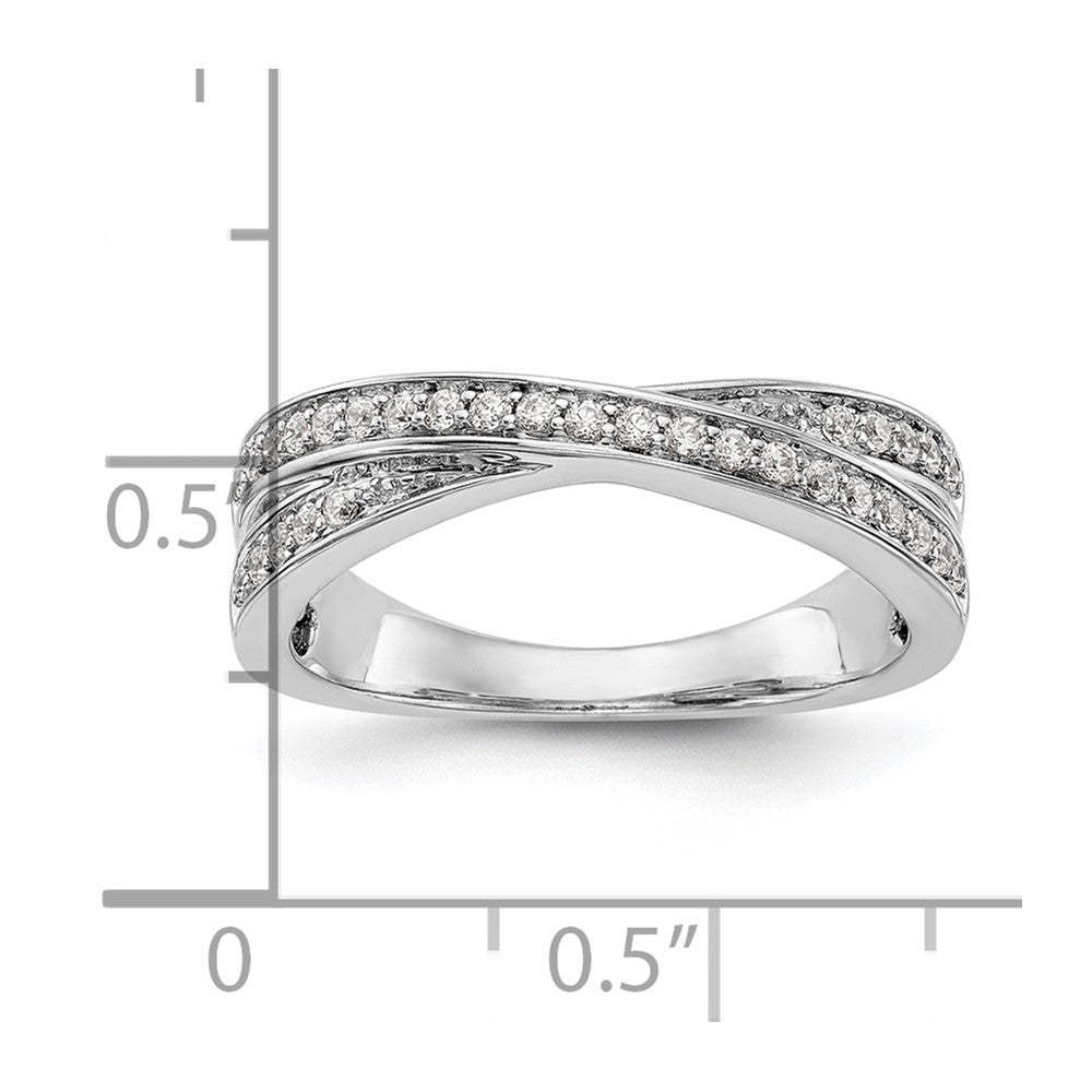 14K White Gold Diamond Band