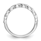 14K White Gold Twist Design 1/6 carat Complete Diamond Band