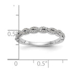 14K White Gold Twist Design 1/6 carat Complete Diamond Band