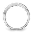 14K White Gold Diamond Band
