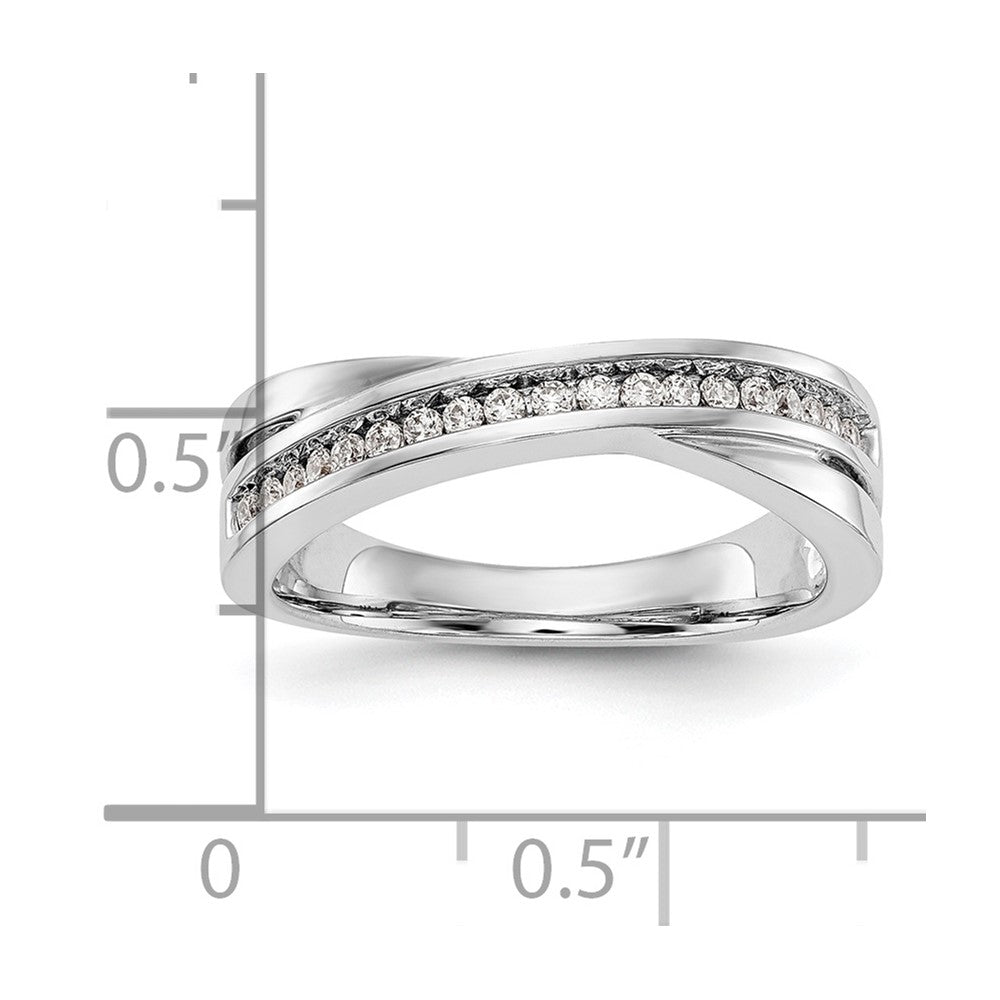 14K White Gold Diamond Band