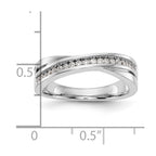 14K White Gold Diamond Band