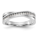 14K White Gold Diamond Band