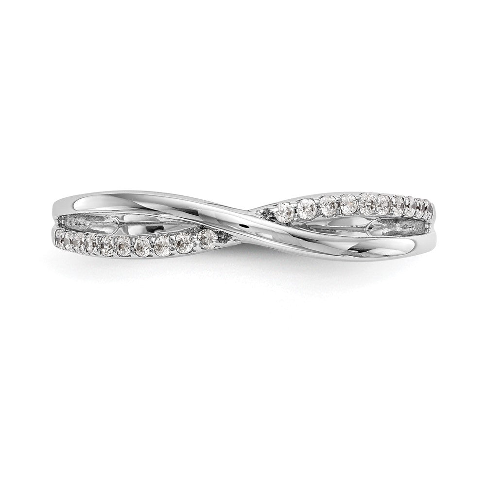 10K White Gold Diamond Band