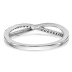 14K White Gold Twist Design 1/10 carat Complete Diamond Band