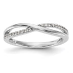 10K White Gold Diamond Band