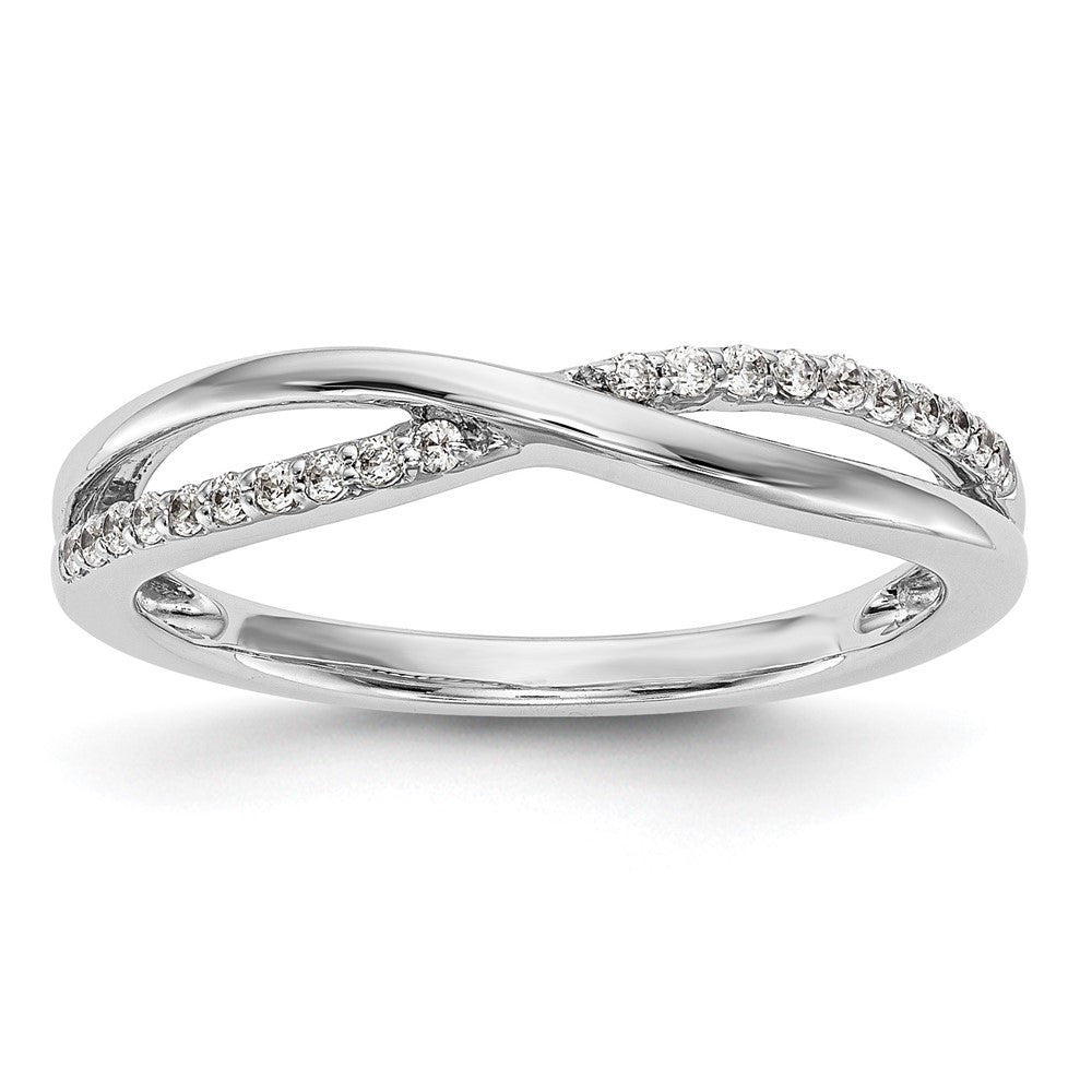 10K White Gold Diamond Band