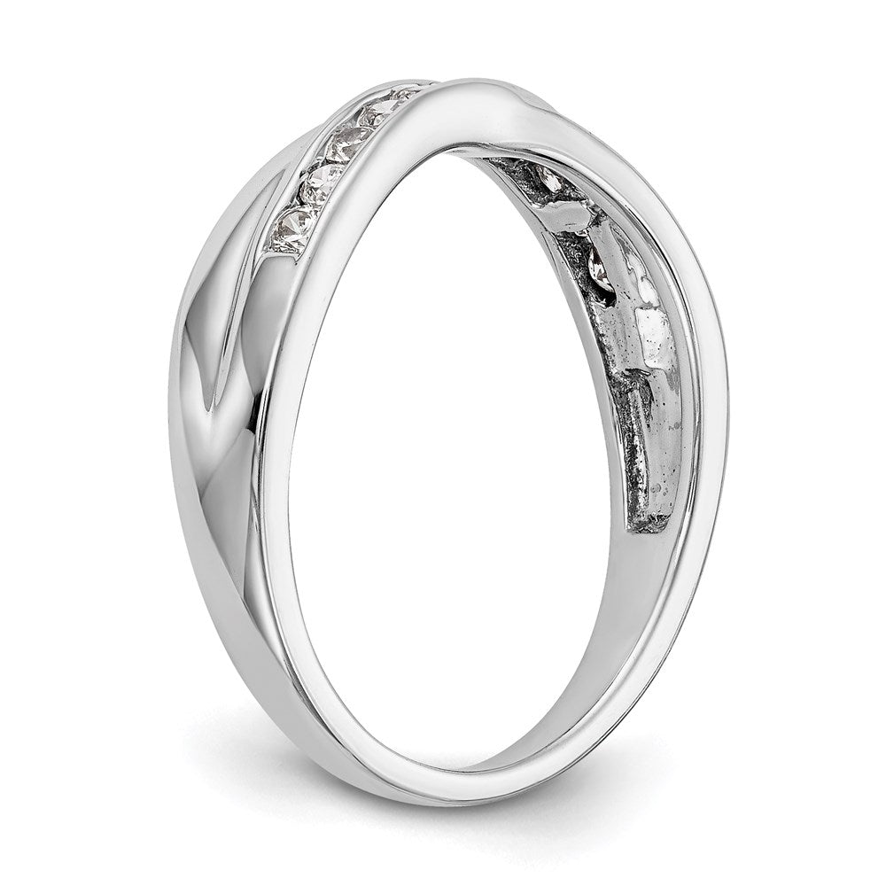 14K White Gold Diamond Band