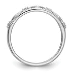 14K White Gold 1/10 carat Diamond Complete Wedding Band