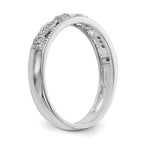 14K White Gold 1/10 carat Diamond Complete Wedding Band