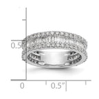 14K White Gold 1.5 carat Baguette/Round Diamond Complete Band