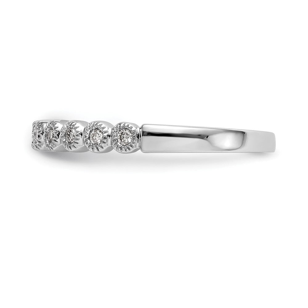 14K White Gold Bezel-set 1/10 carat Complete Diamond Band