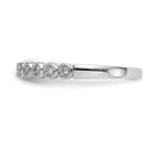 14K White Gold Bezel-set 1/10 carat Complete Diamond Band