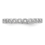 14K White Gold Bezel-set 1/10 carat Complete Diamond Band